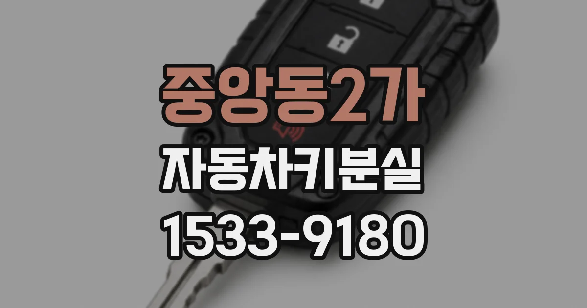 중앙동2가 자동차키분실