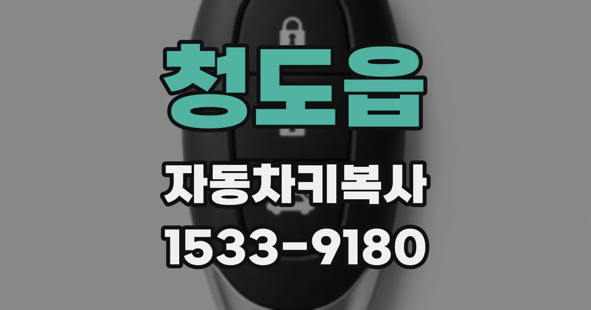 청도읍 자동차키복사