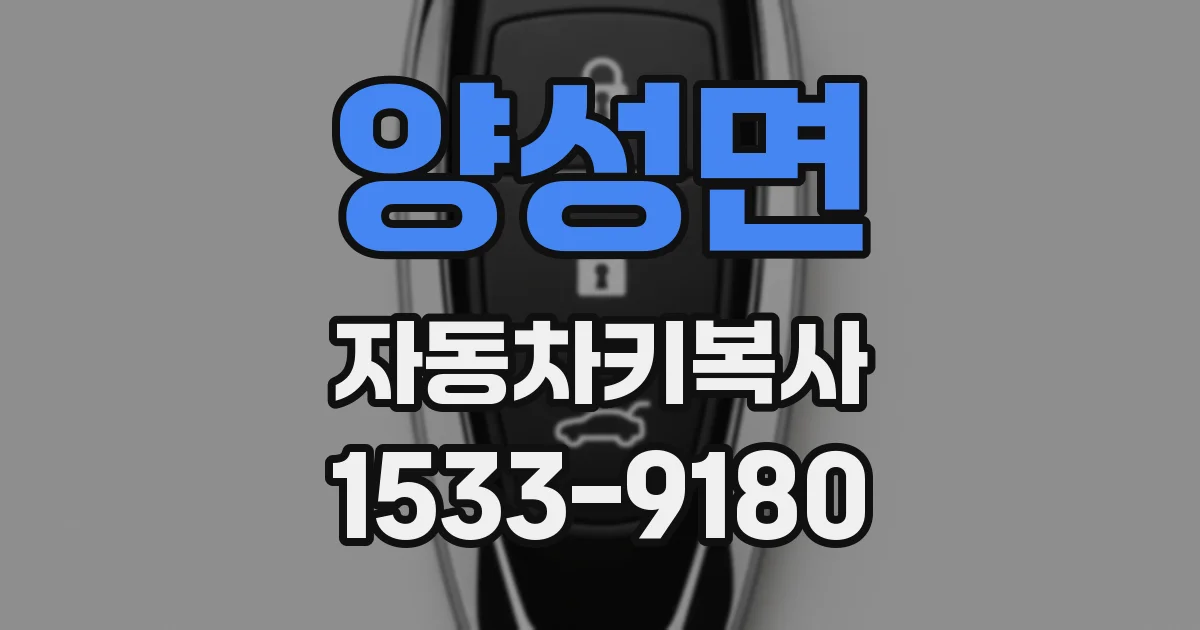 양성면 자동차키복사