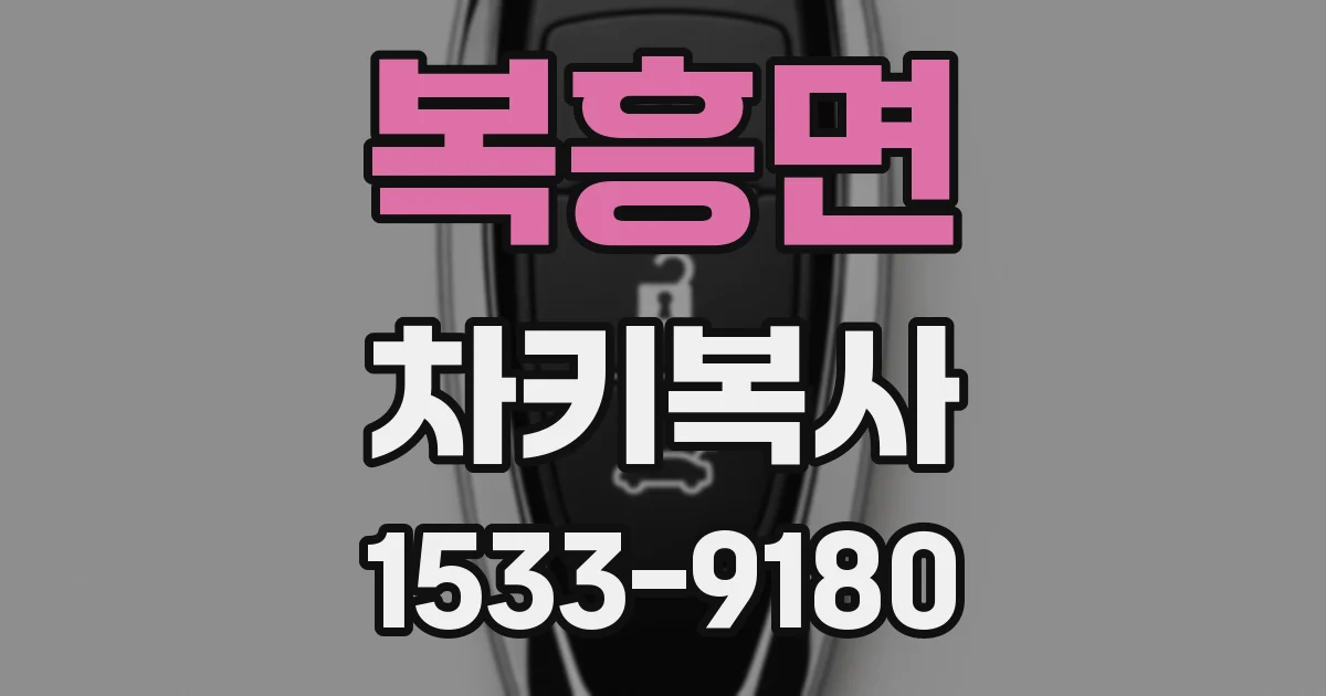 복흥면 차키복사