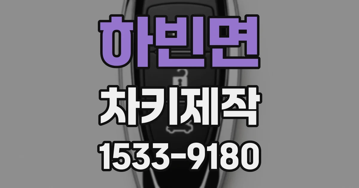 하빈면 차키제작