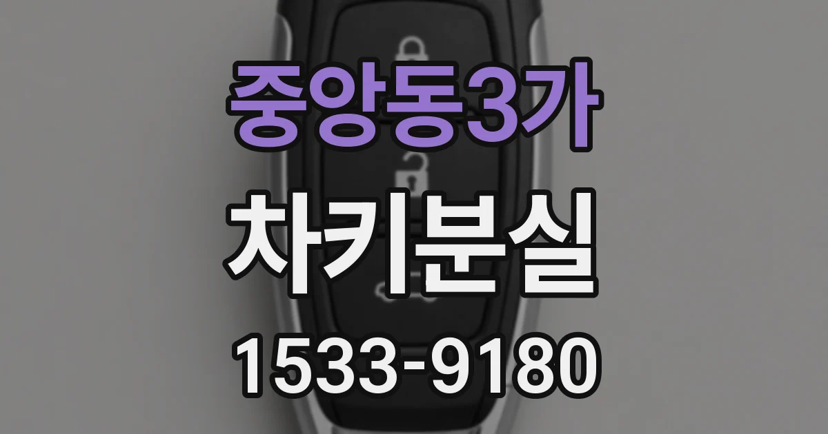 중앙동3가 차키분실