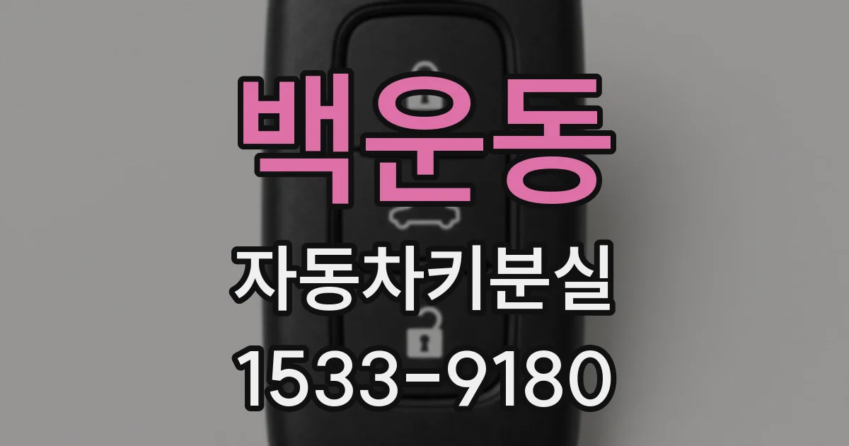 백운동 자동차키분실
