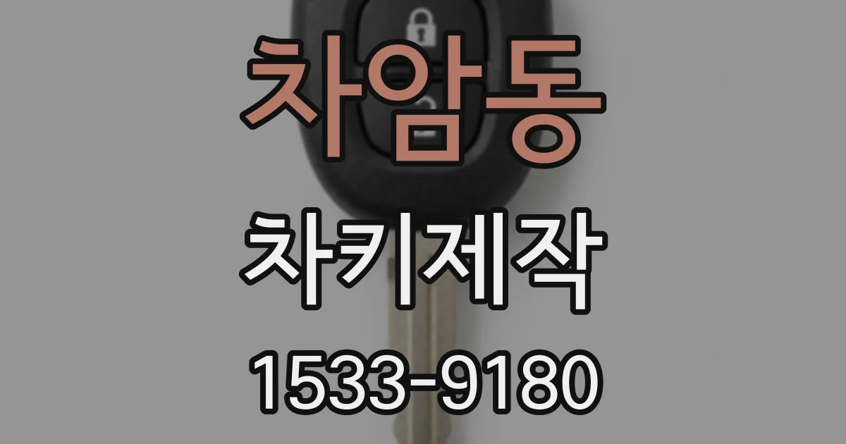 차암동 차키제작