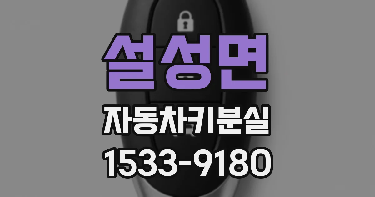 설성면 자동차키분실