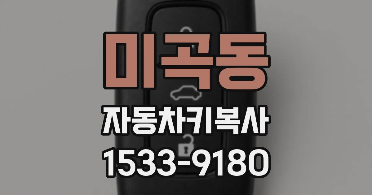미곡동 자동차키복사
