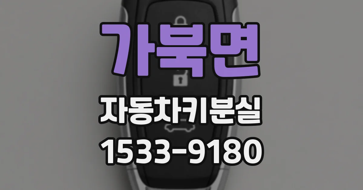 가북면 자동차키분실