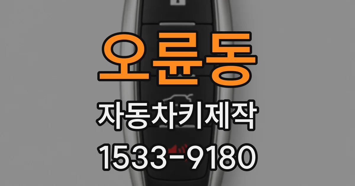 오륜동 자동차키제작
