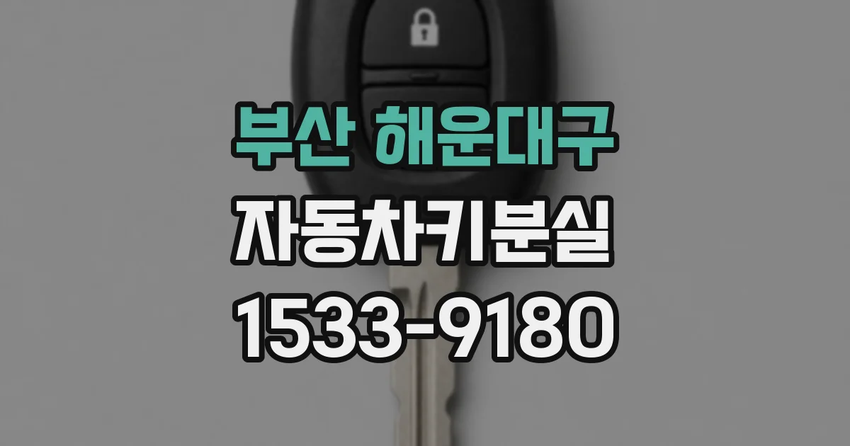 부산 해운대구 자동차키분실
