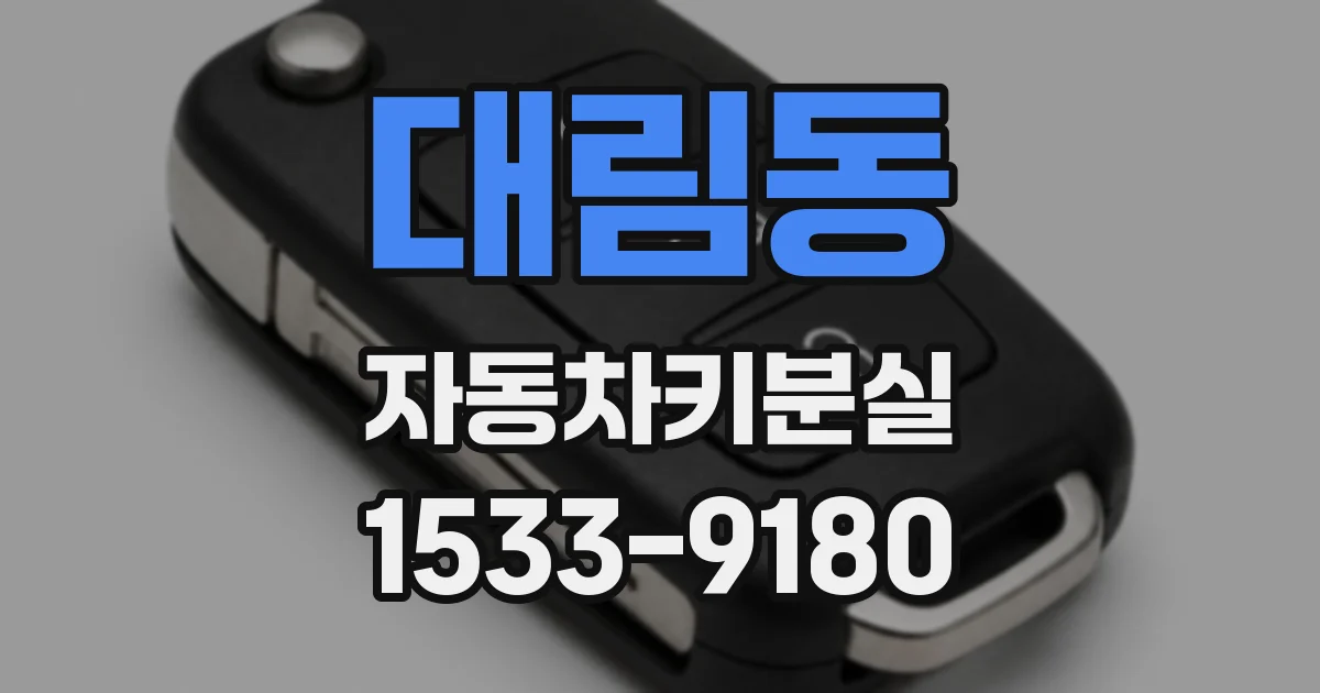 대림동 자동차키분실