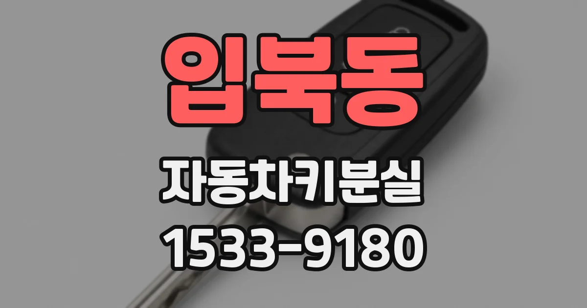 입북동 자동차키분실