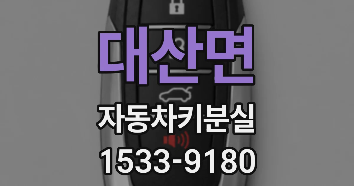 대산면 자동차키분실