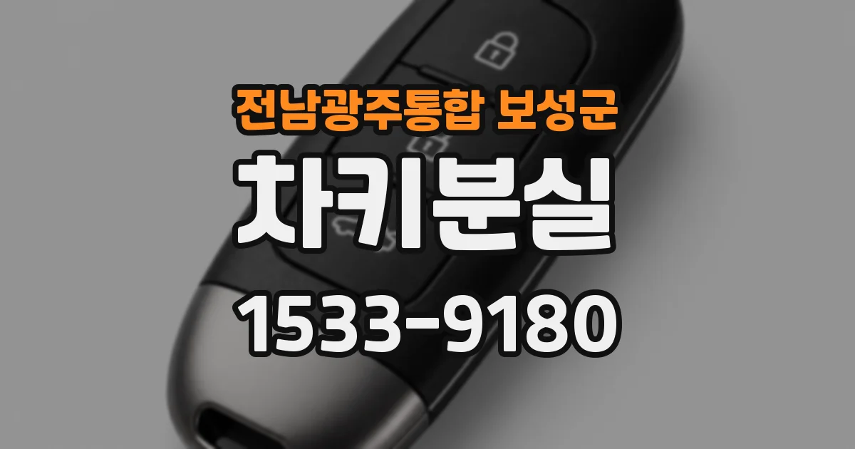 전남광주통합 보성군 차키분실