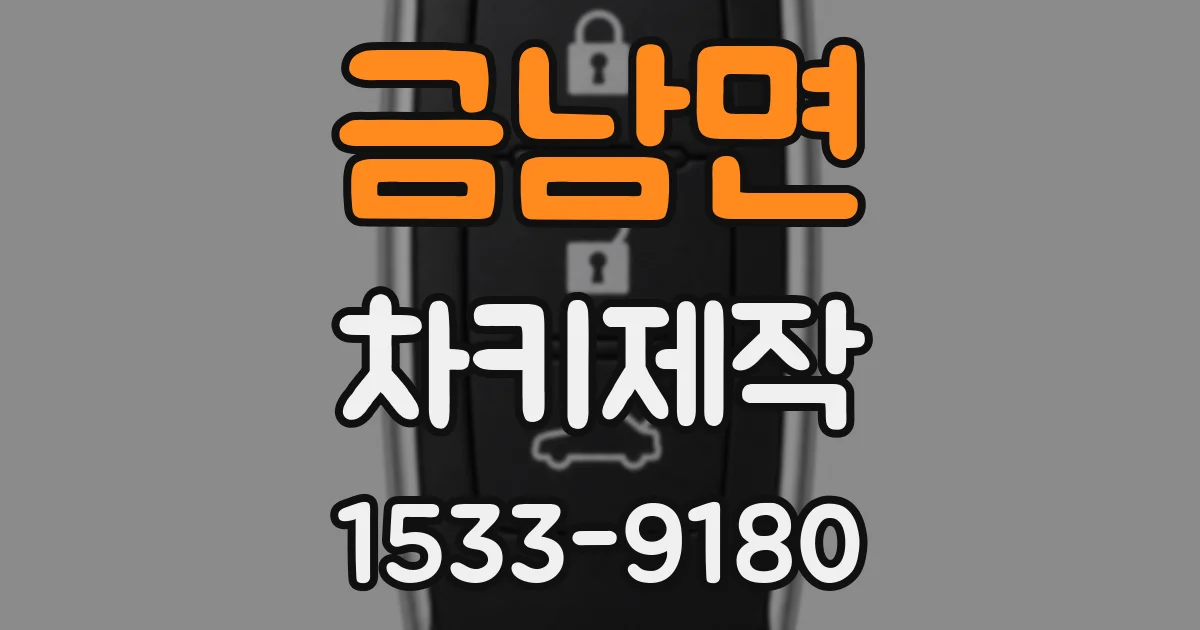 금남면 차키제작
