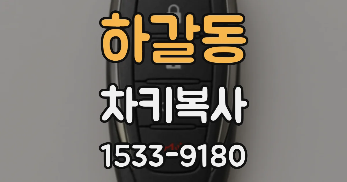 하갈동 차키복사
