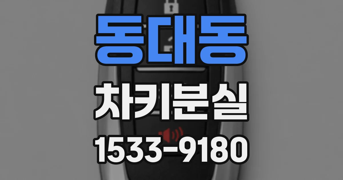 동대동 차키분실