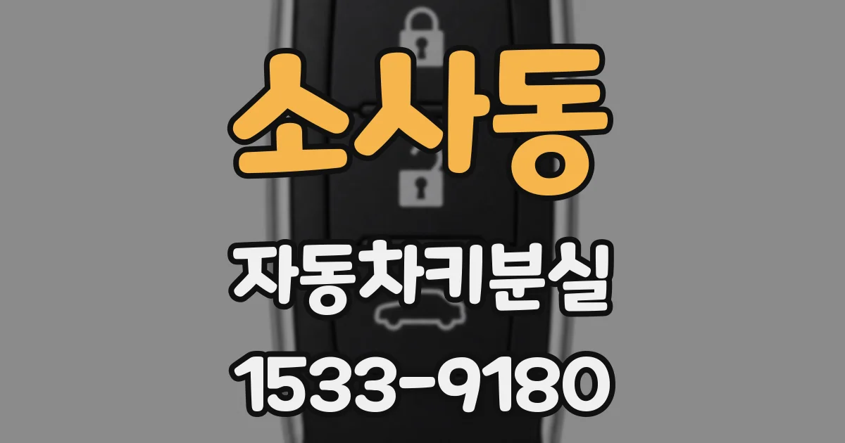 소사동 자동차키분실
