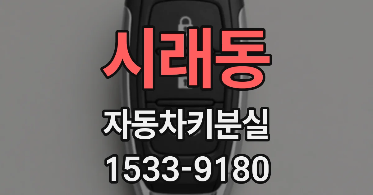 시래동 자동차키분실