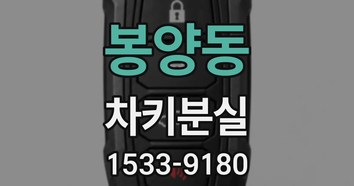 봉양동 차키분실