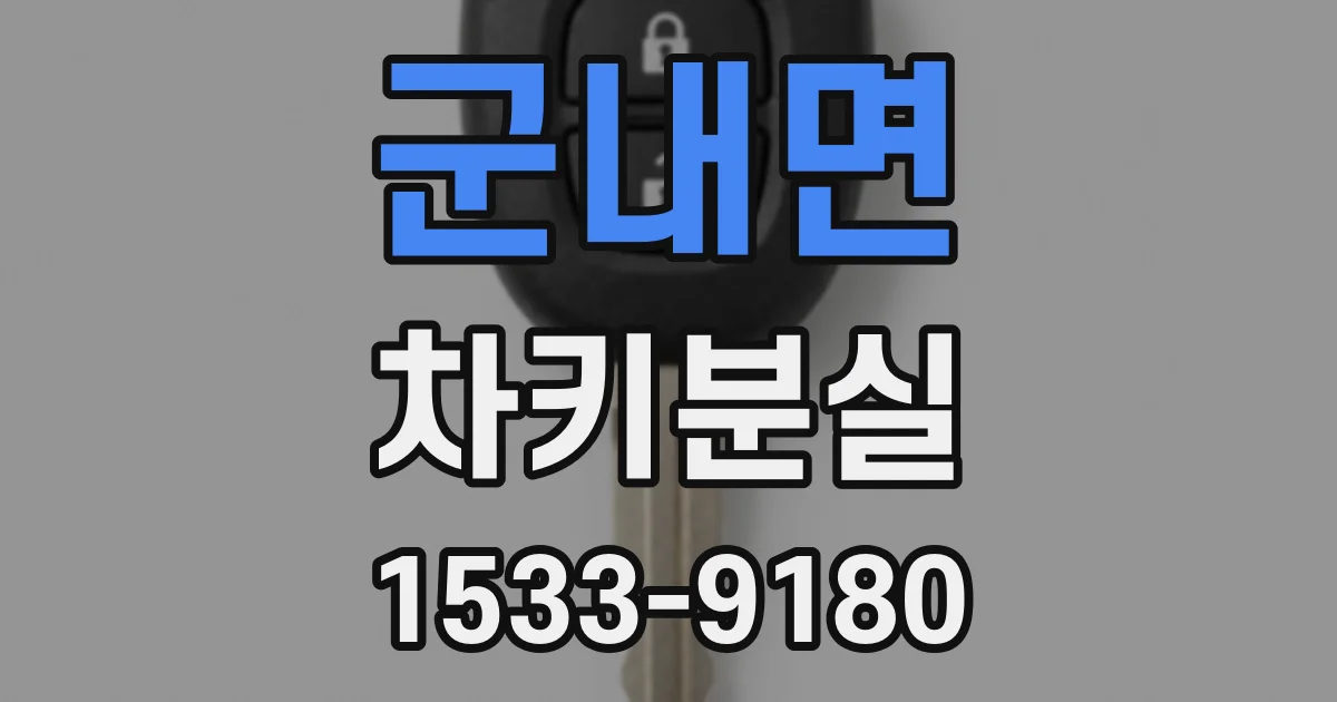 군내면 차키분실