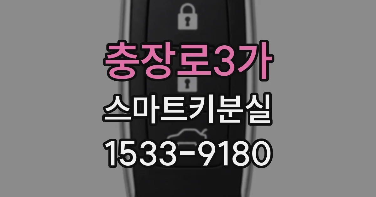 충장로3가 스마트키분실