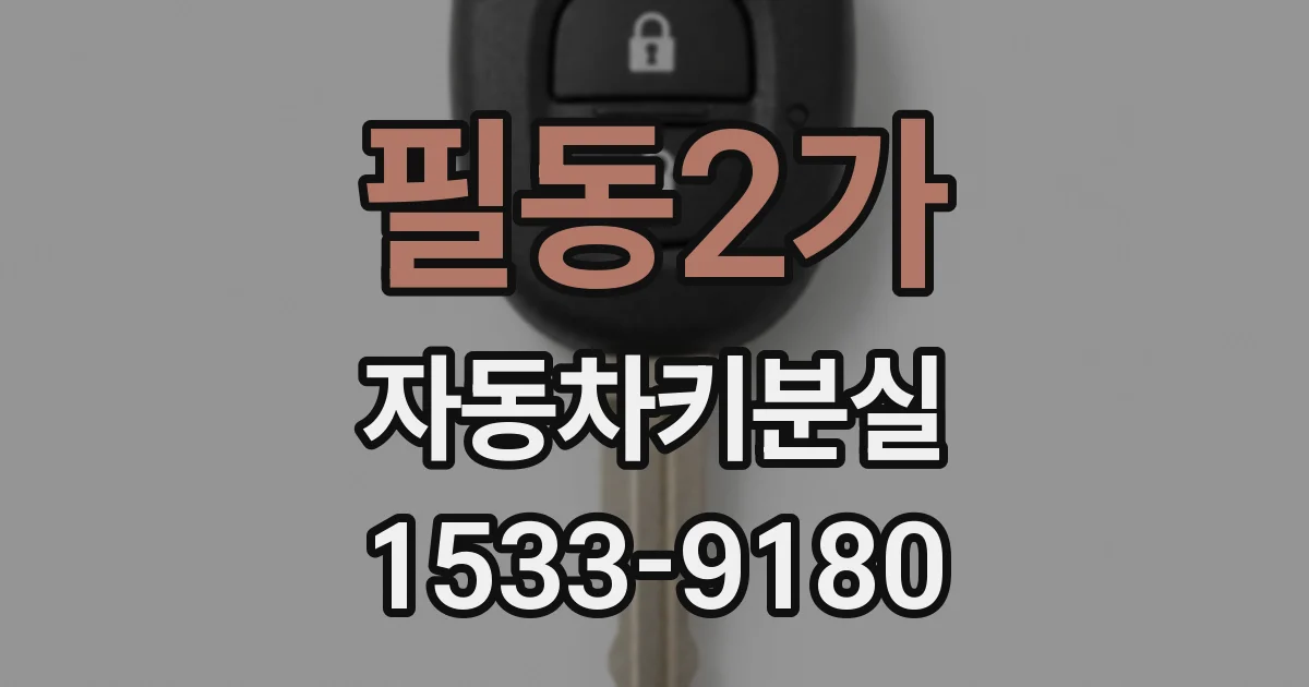 필동2가 자동차키분실