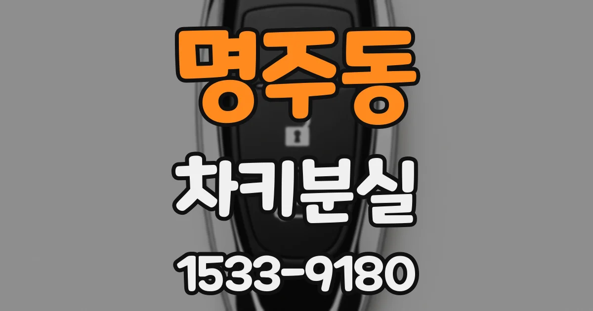 명주동 차키분실