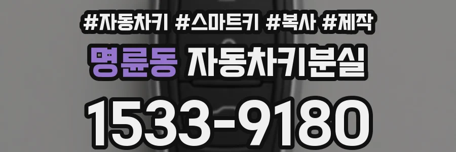 명륜동 자동차키분실