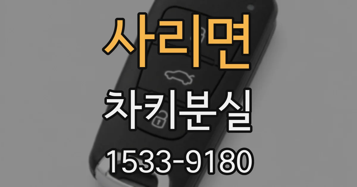 사리면 차키분실