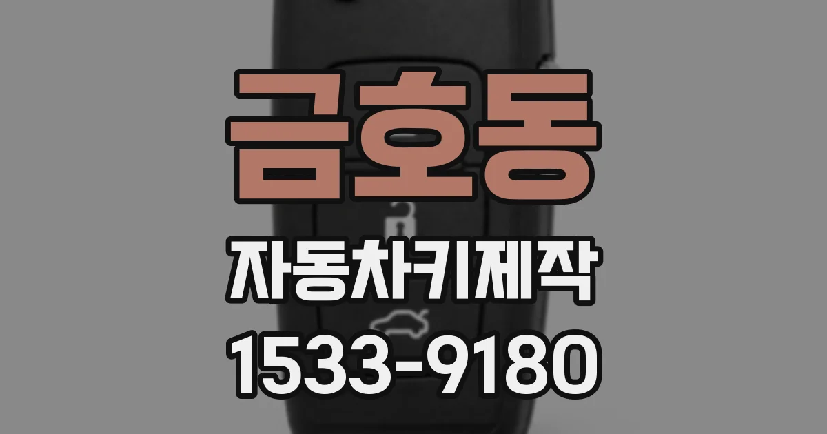 금호동 자동차키제작