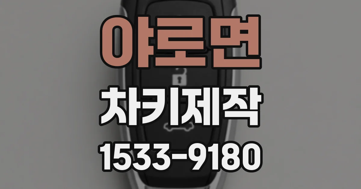 야로면 차키제작
