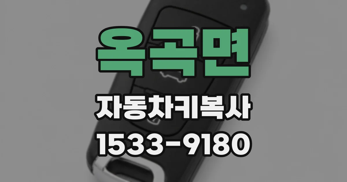 옥곡면 자동차키복사