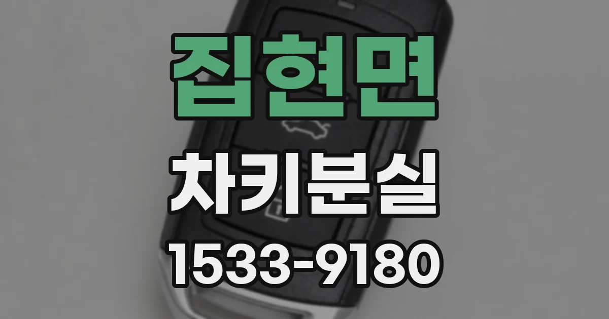 집현면 차키분실