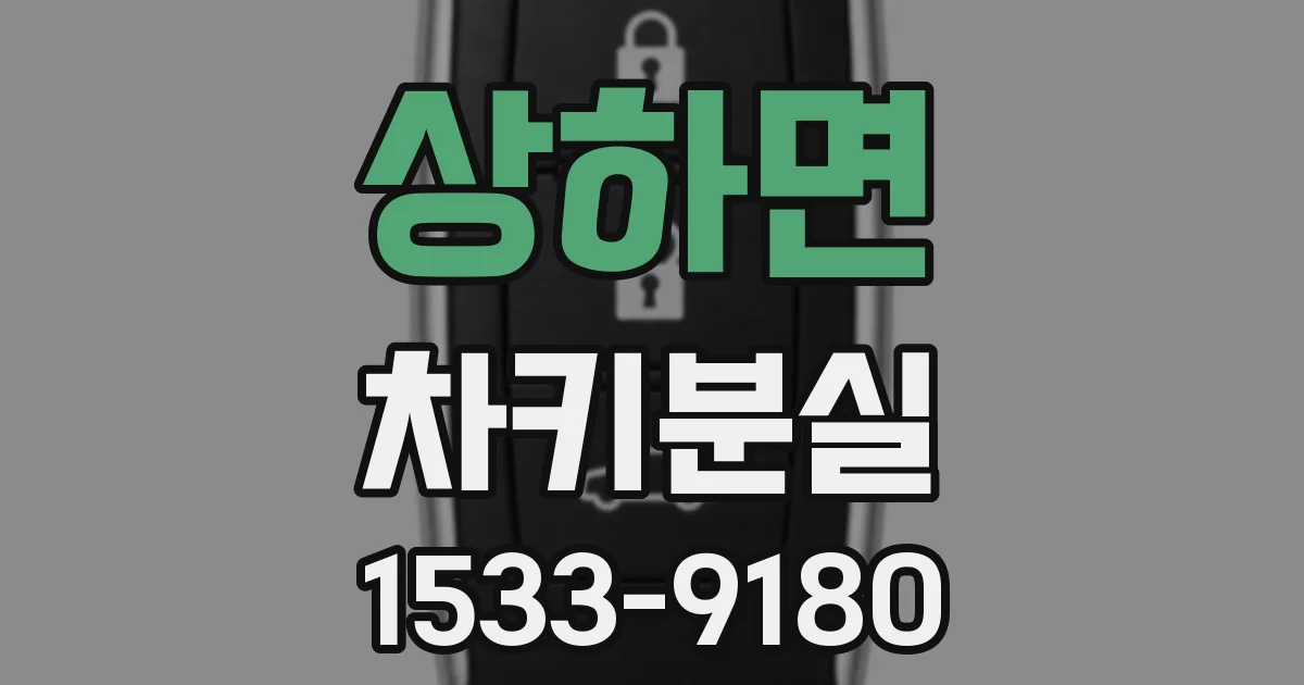 상하면 차키분실
