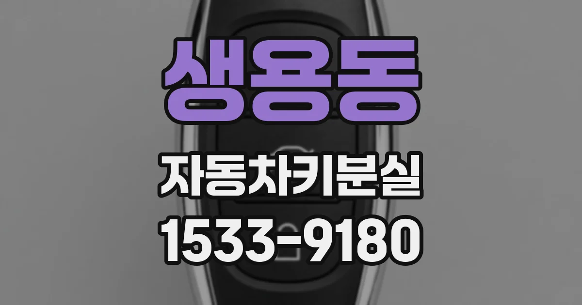 생용동 자동차키분실