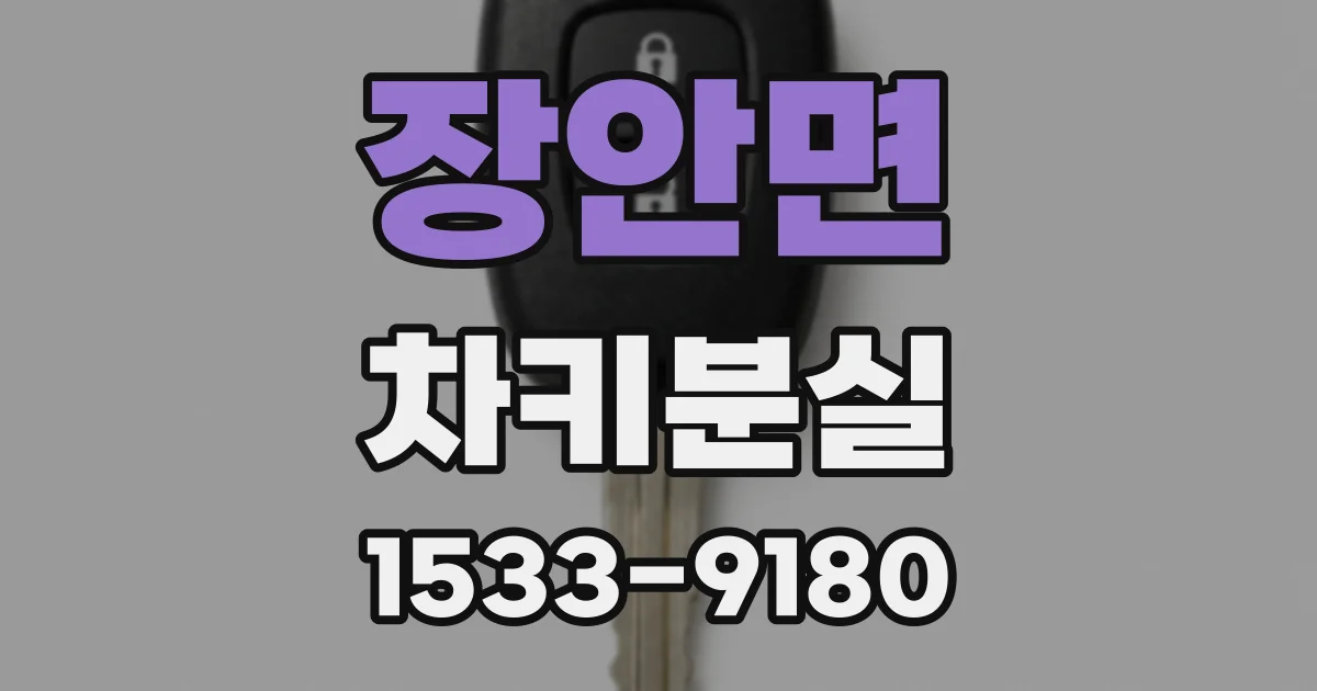 장안면 차키분실