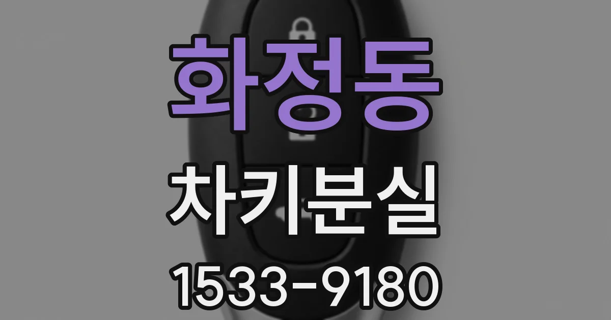 화정동 차키분실