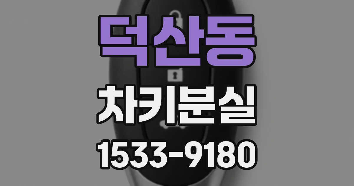 덕산동 차키분실
