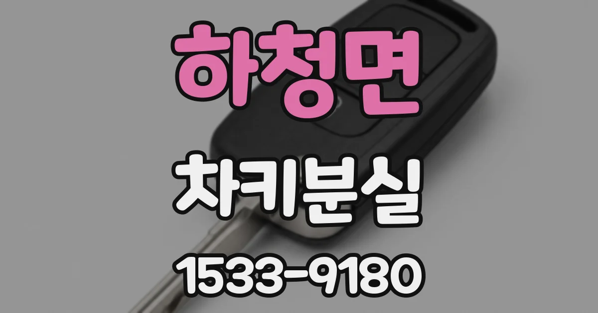 하청면 차키분실
