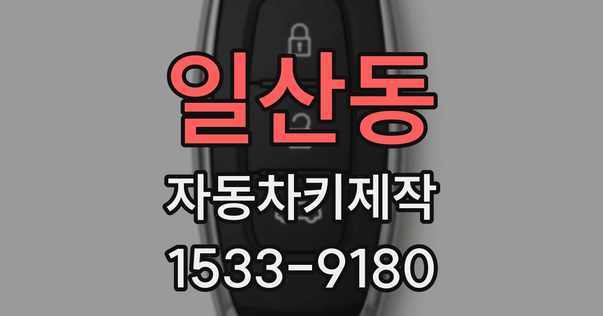 일산동 자동차키제작