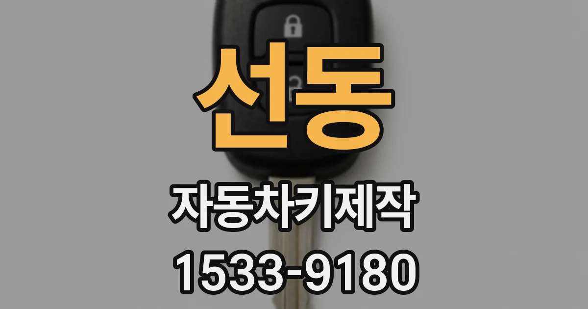 선동 자동차키제작