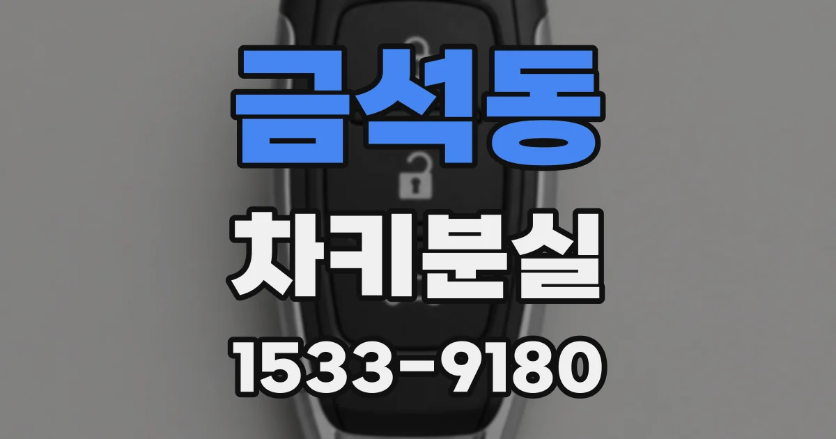 금석동 차키분실