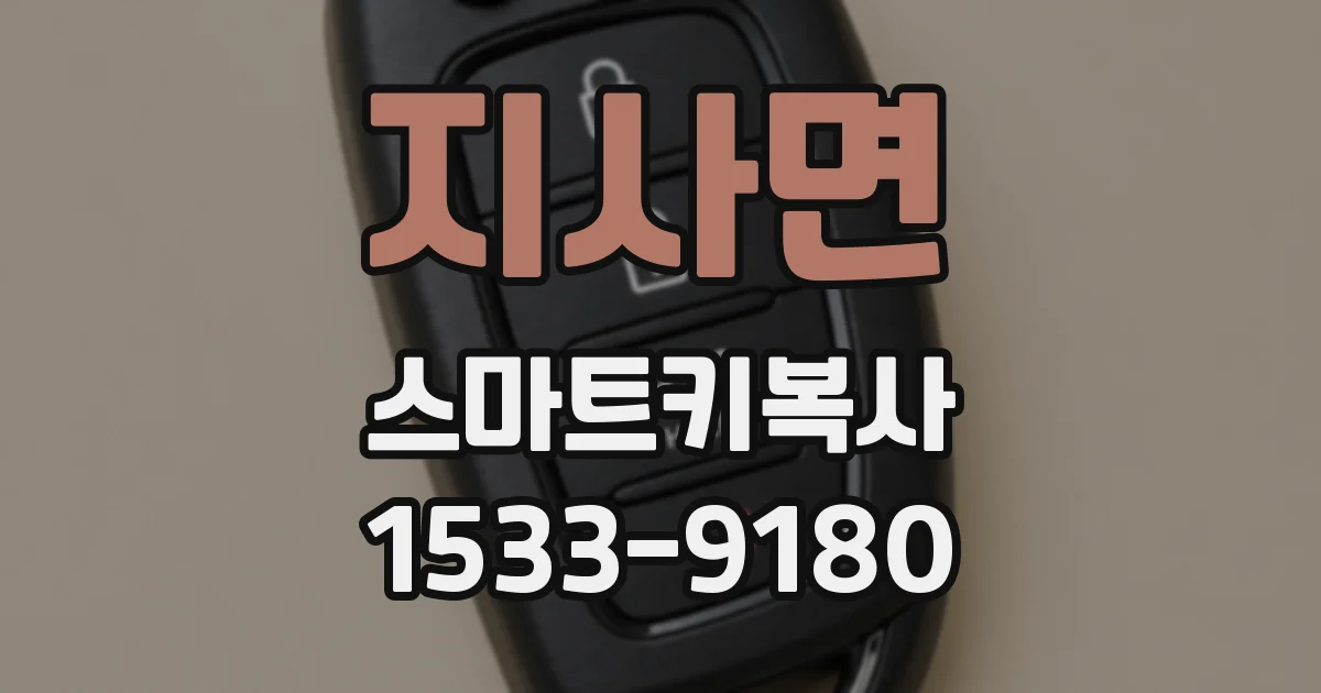 지사면 스마트키복사