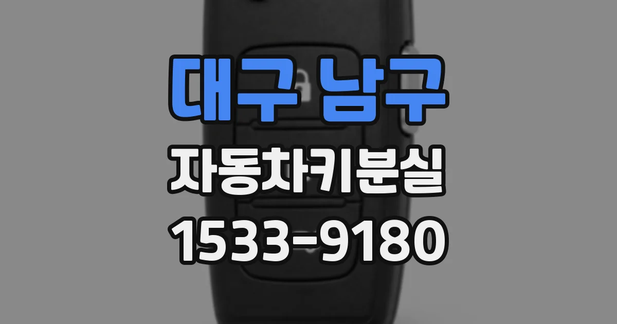 대구 남구 자동차키분실