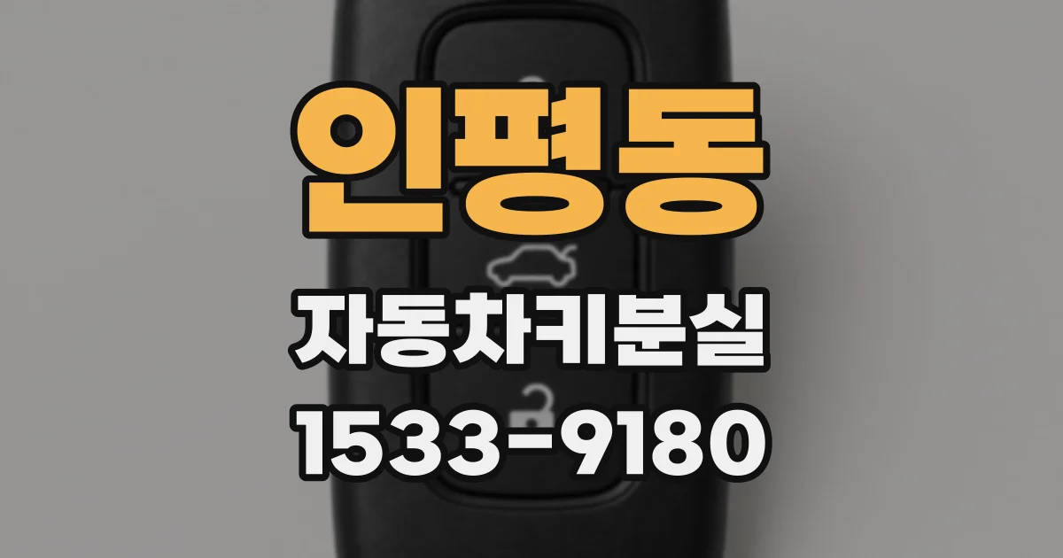 인평동 자동차키분실