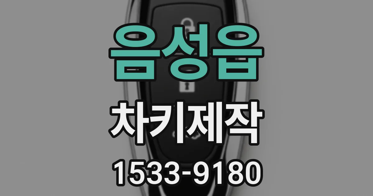 음성읍 차키제작