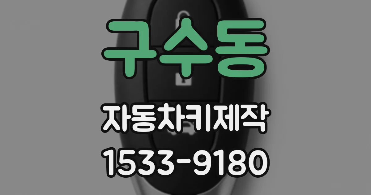 구수동 자동차키제작