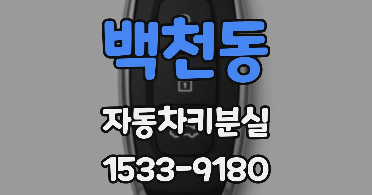 백천동 자동차키분실