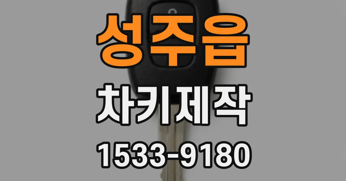 성주읍 차키제작