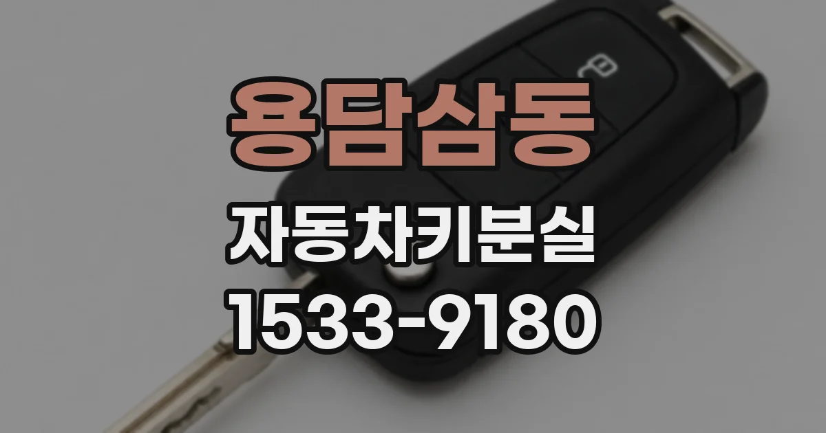 용담삼동 자동차키분실